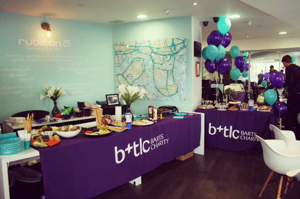 The office all set up with an amazing spread including grilled Waitrose cheeseburgers and some excellent pasta